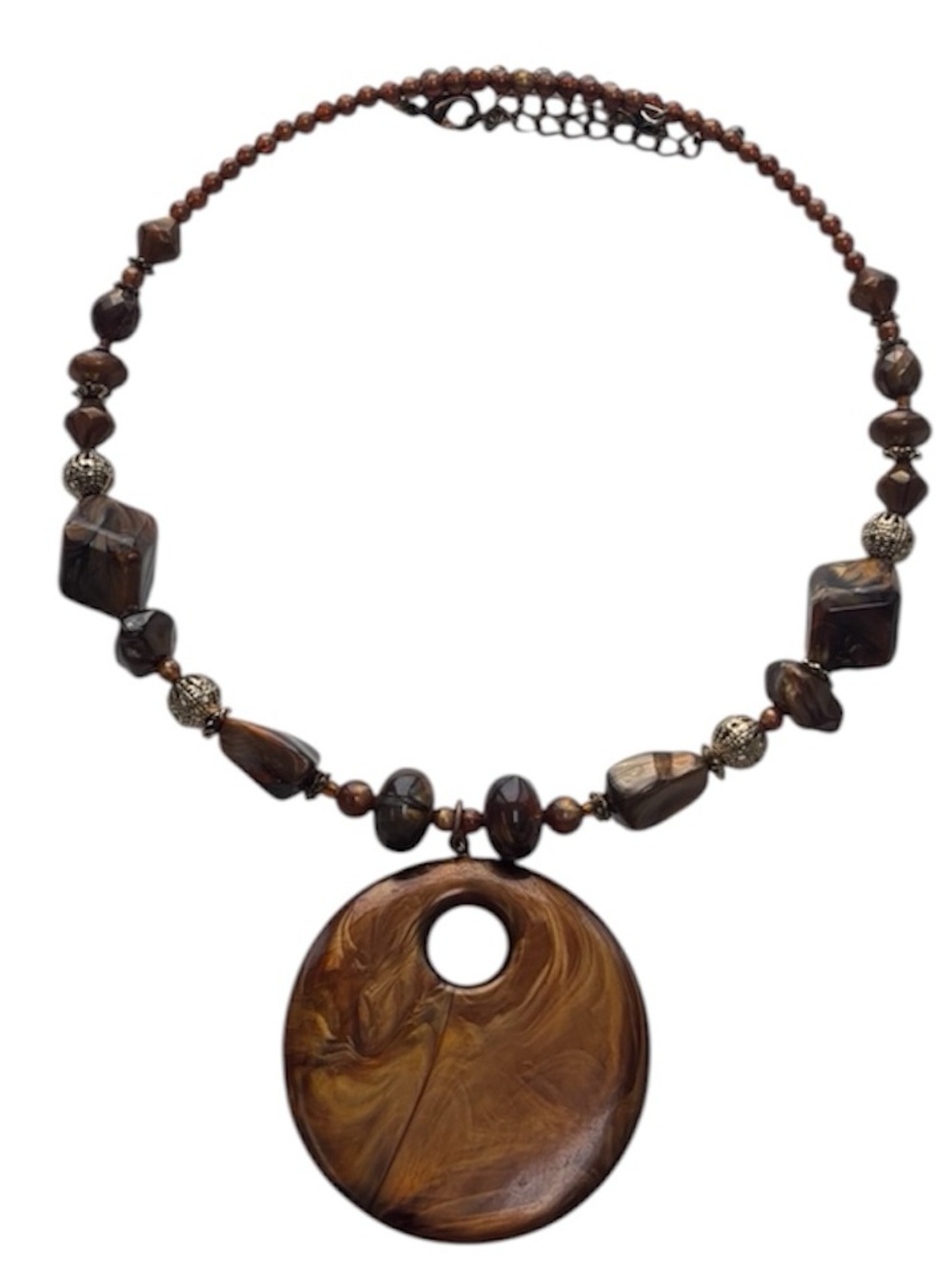 Vintage Beaded Necklace Handmade Hand Crafted Timeless Vintage Artisan Jewelry - Picture 11 of 13